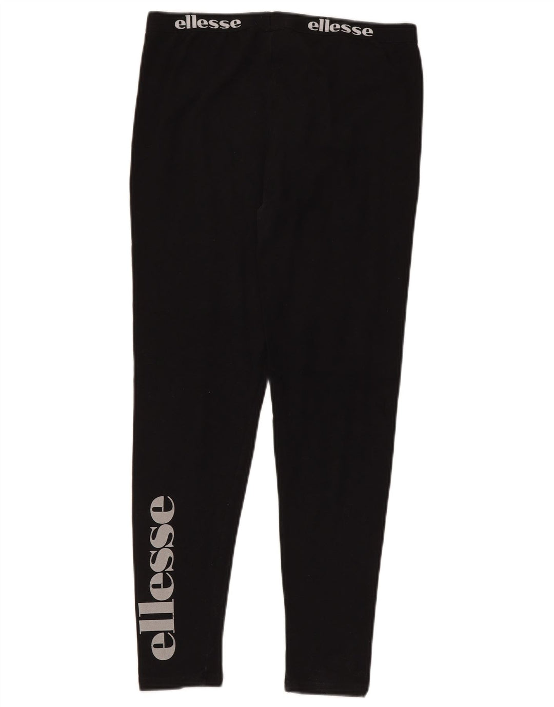 ELLESSE Leggings gráficos para mujer UK 12 Mediano Algodón negro