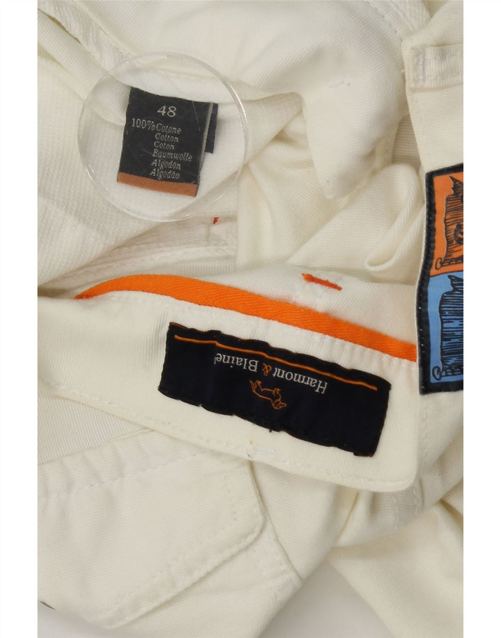 Harmont & Blaine Pantalones cortos chinos gráficos para hombre IT 48 Medium W30 Algodón blanco