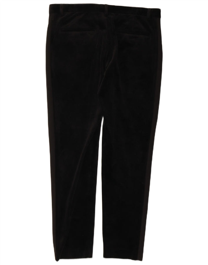 Zara Mujer Pantalón Chino Slim EU 40 Medium W31 L28 Viscosa Negra