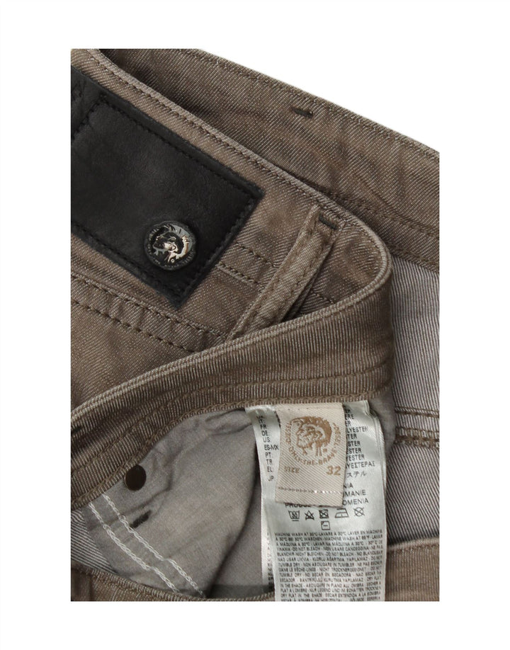 Diesel Vaqueros Rectos Para Hombre W32 L32 Algodón Gris