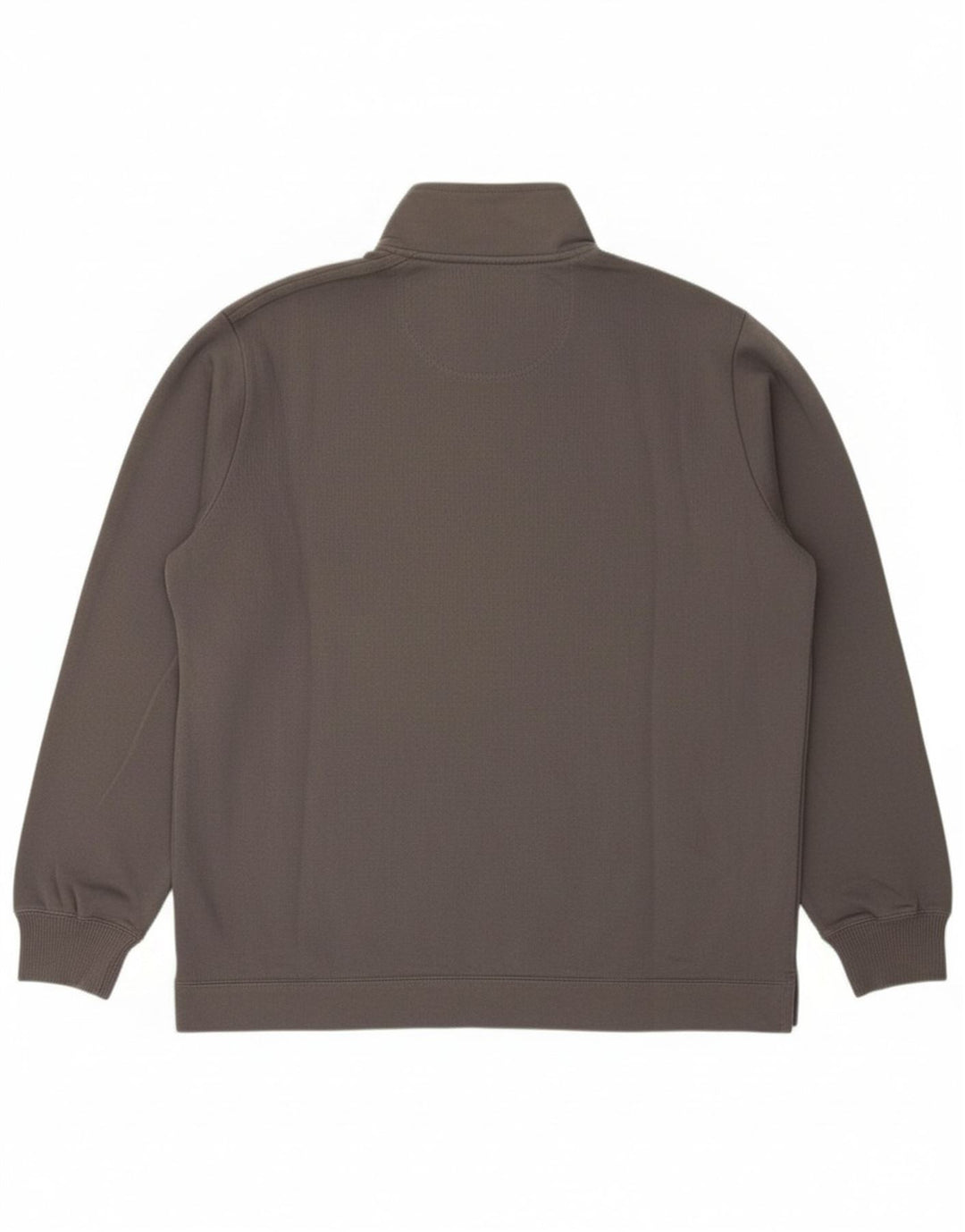 CHAMPION Mens Zip Neck Sweatshirt Jumper XL Grey Cotton
