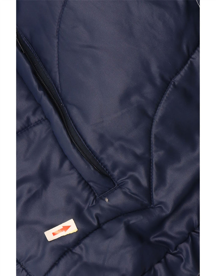 Chaqueta acolchada vintage para hombre IT 54 2XL Poliamida azul marino