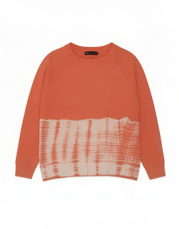 Marks & Spencer - Sudadera para mujer (talla 40), color naranja medio, algodón teñido anudado