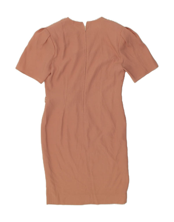 VINTAGE Womens Sheath Dress UK 12 Medium Brown