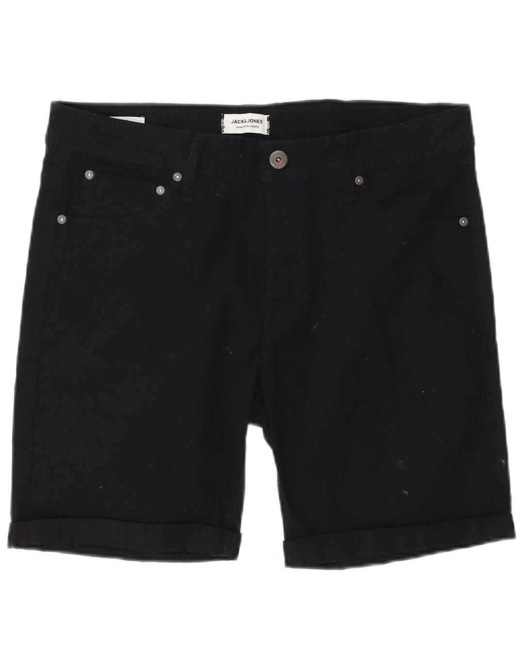Jack & Jones Pantalones Cortos Casuales para Hombre Medium W32 Algodón Negro