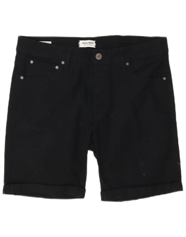 Jack & Jones Pantalones Cortos Casuales para Hombre Medium W32 Algodón Negro