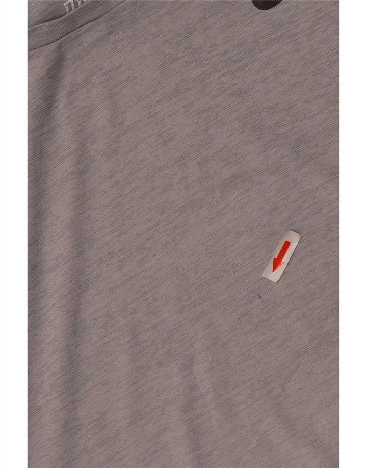 Camiseta Nike Dri Fit para hombre Top Gris medio Poliéster a rayas