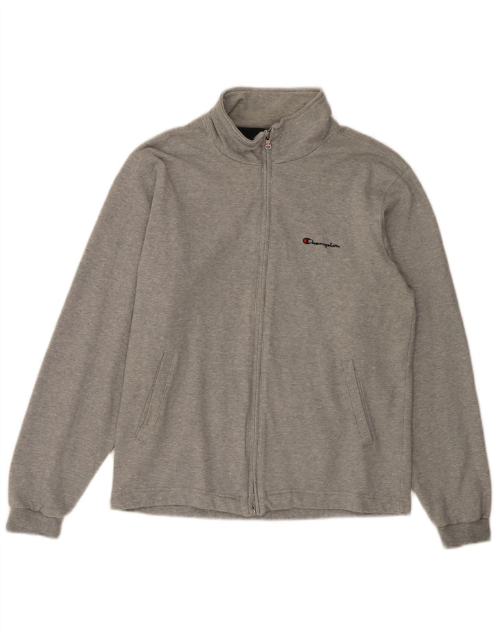 CHAMPION Chaqueta de chándal para hombre de algodón gris medio