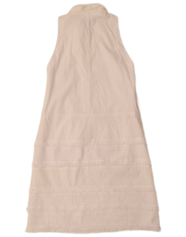 Banana Republic Vestido Polo Sin Mangas para Mujer UK 40 XL Blanco