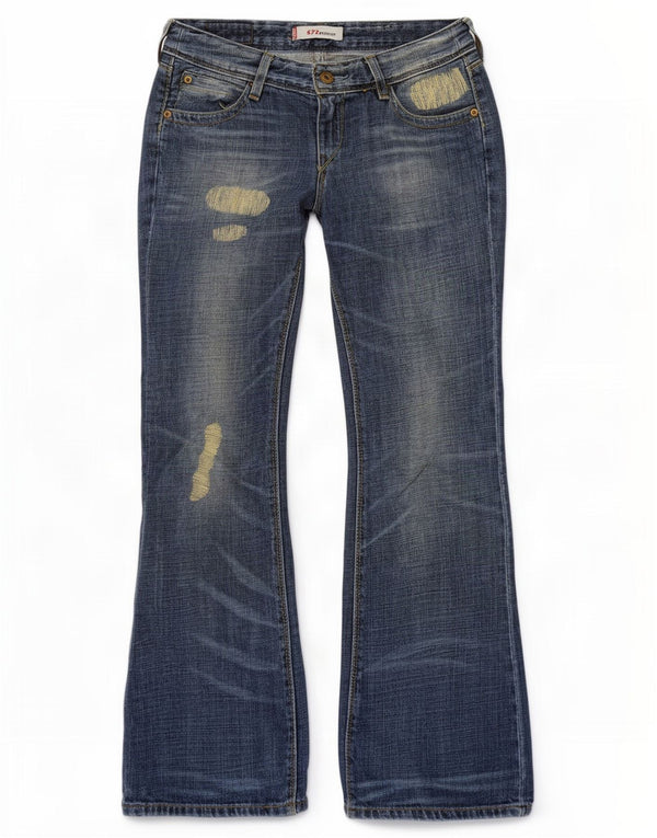 Levi's Mujer 572 Vaqueros Bootcut Desgastados De Cintura Baja W28 L30 Algodón Azul
