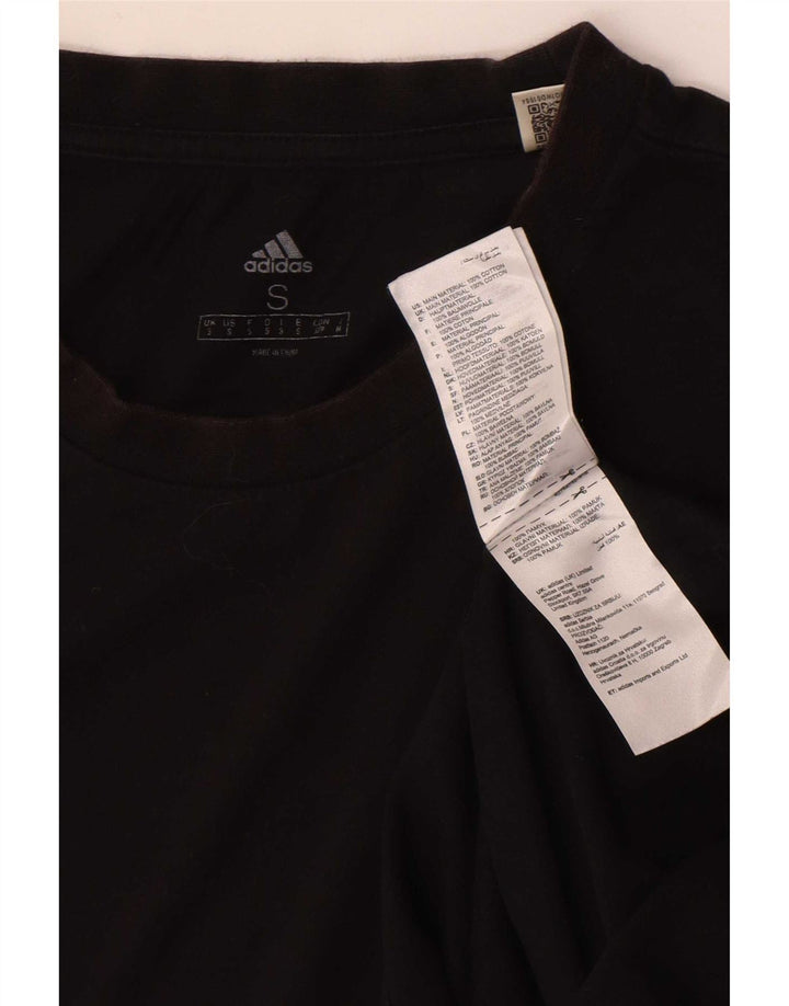 Adidas - Camiseta para hombre, talla pequeña, algodón negro