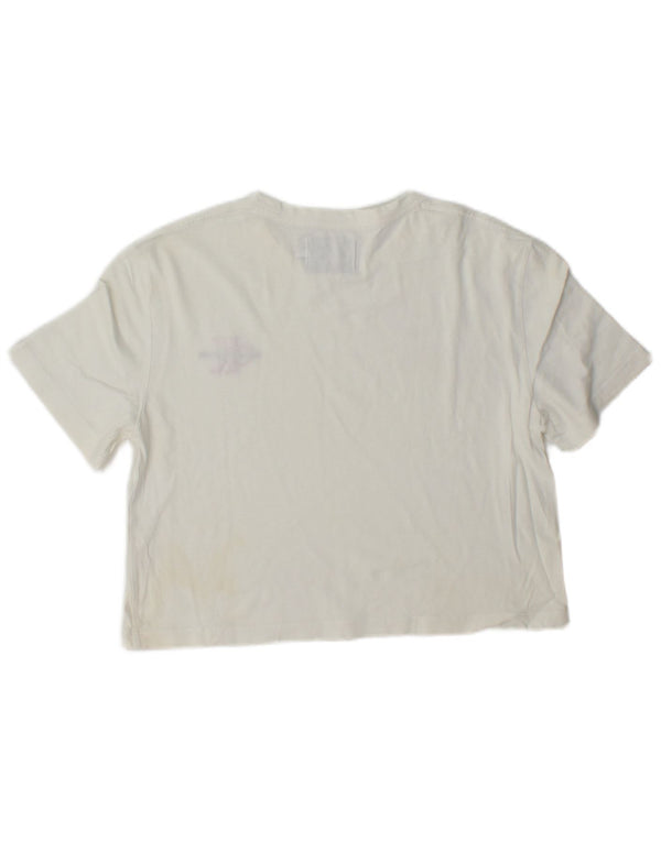 Calvin Klein Camiseta corta para mujer UK 6 XS Blanco