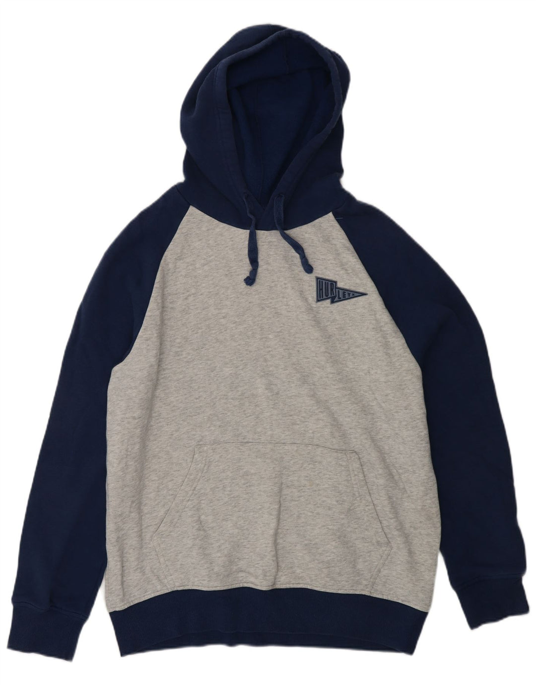 HURLEY Hombre Sudadera con capucha Jumper Gris Medio Algodón Colorblock