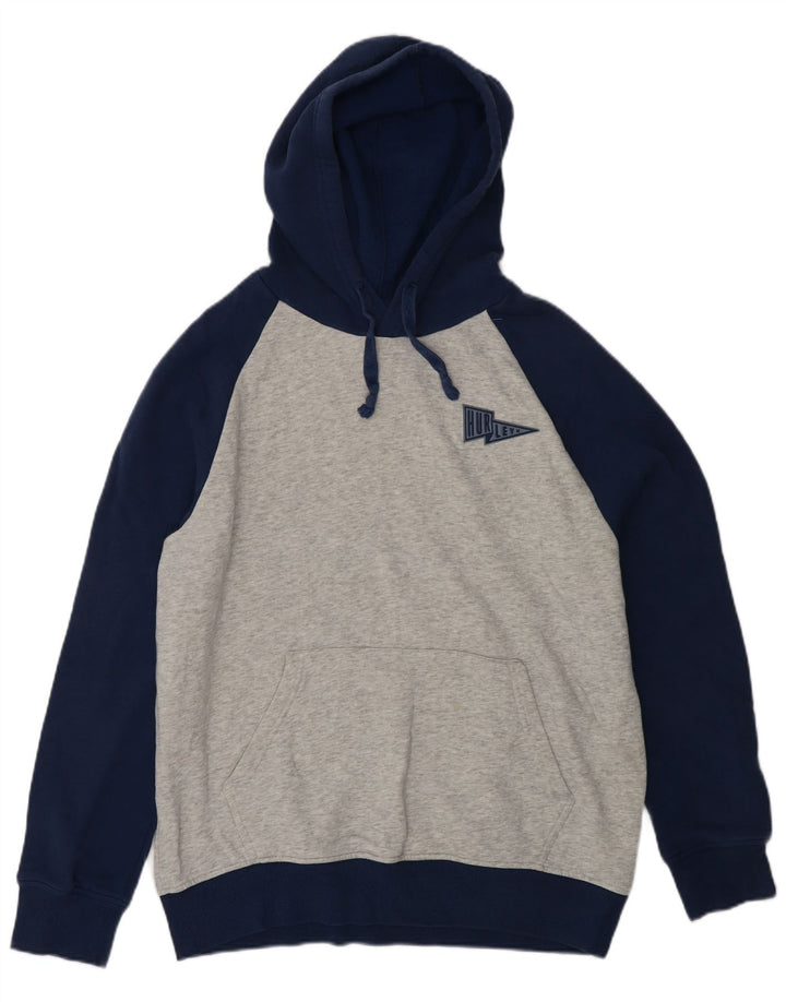 HURLEY Hombre Sudadera con capucha Jumper Gris Medio Algodón Colorblock