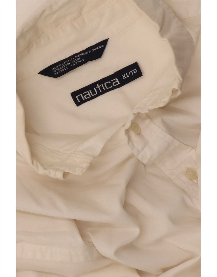 Camisa Nautica Hombre XL Algodón Blanco