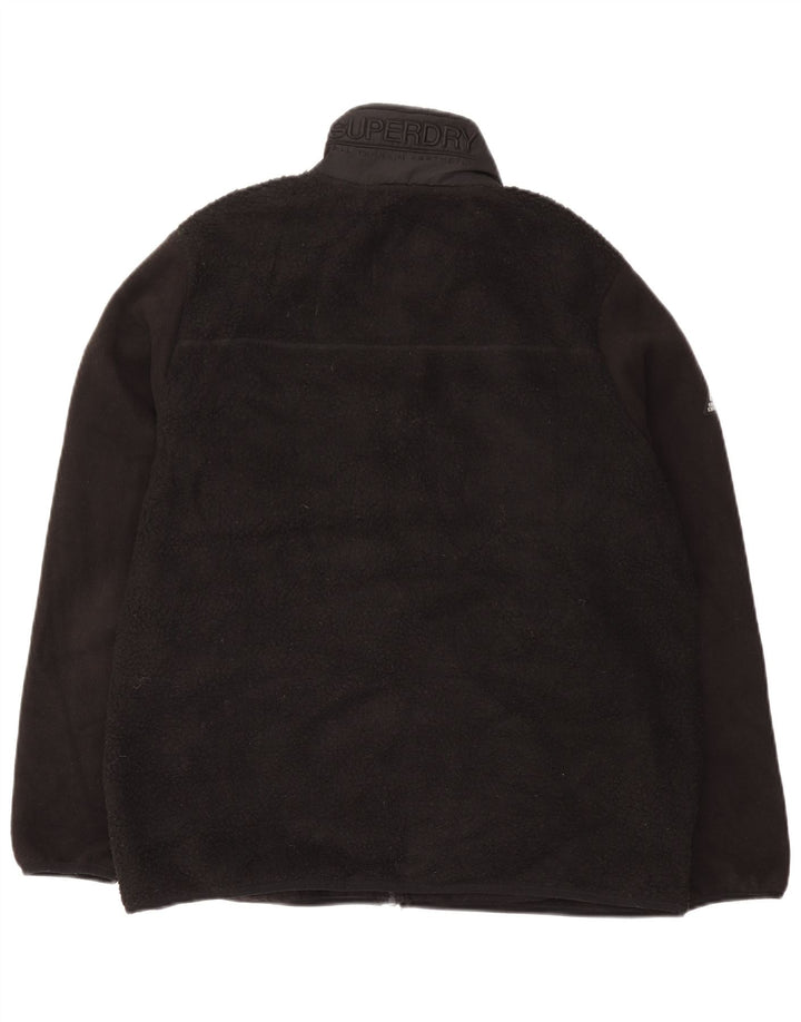 Superdry Chaqueta polar para hombre ES 44 2XL Poliéster negro