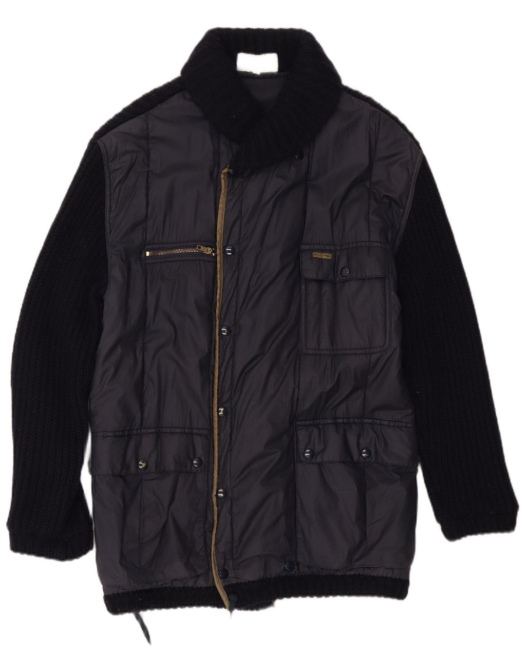 Iceberg Chaqueta utilitaria para hombre UK 38 Medium Navy Blue Wool