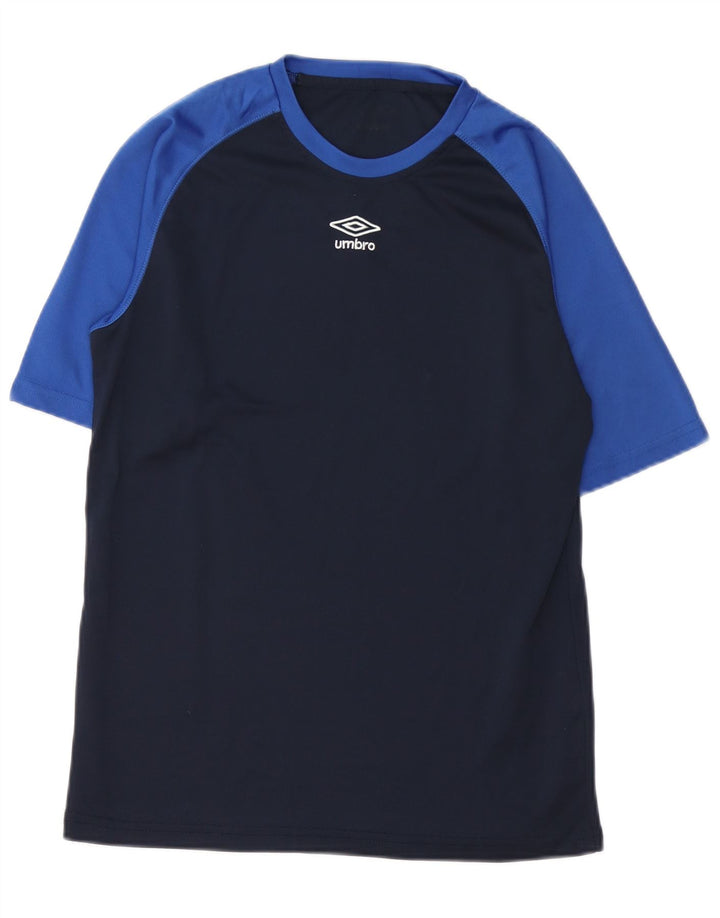 Camiseta Umbro Hombre Top Small Azul Marino Colorblock Poliéster