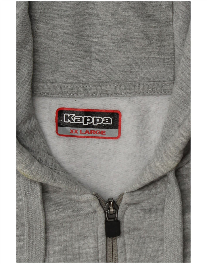 Kappa Sudadera con capucha y cremallera para niños 13-14 años 2XL Gris