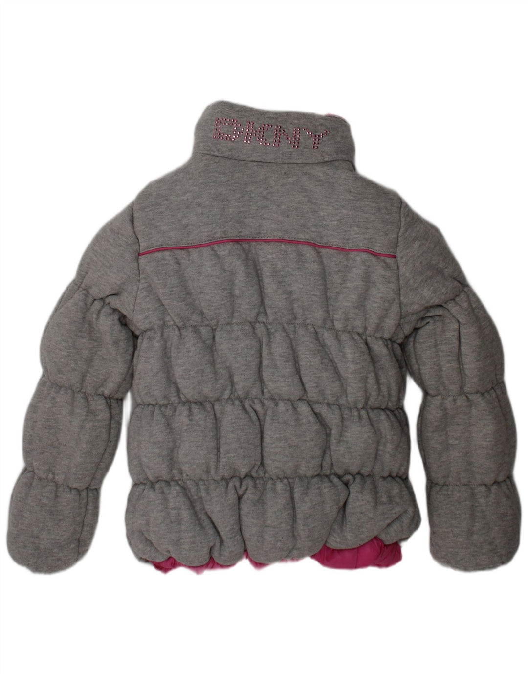 Dkny Chaqueta Acolchada Reversible Con Capucha Niña 4-5 Años Rosa Poliéster