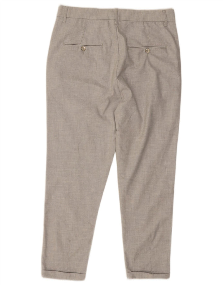 Zara Mens Pegged Chino Pantalones EU 40 Medium W31 L24 Poliéster Gris