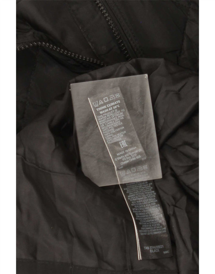 Marks & Spencer Abrigo acolchado para mujer UK 40 XL Poliéster negro