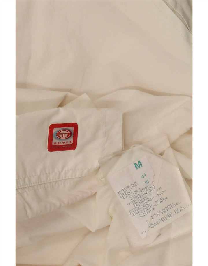 Sergio Tacchini Chaqueta cortavientos para mujer Reino Unido 14 Algodón blanco mediano