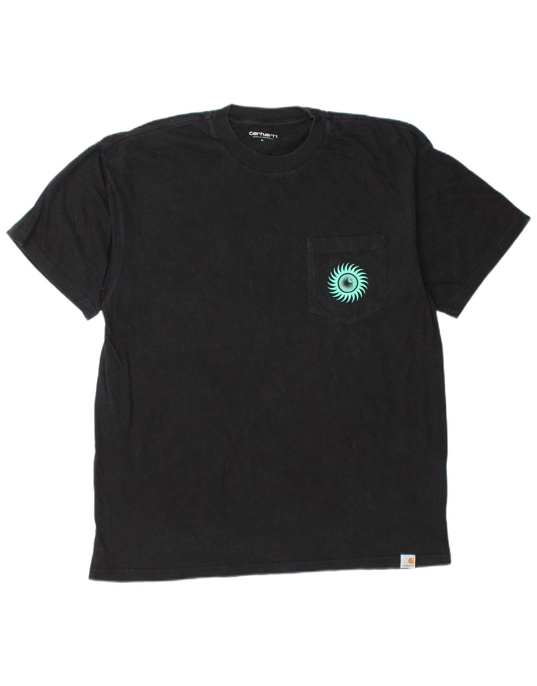 CARHARTT Camiseta gráfica para hombre Top grande de algodón negro