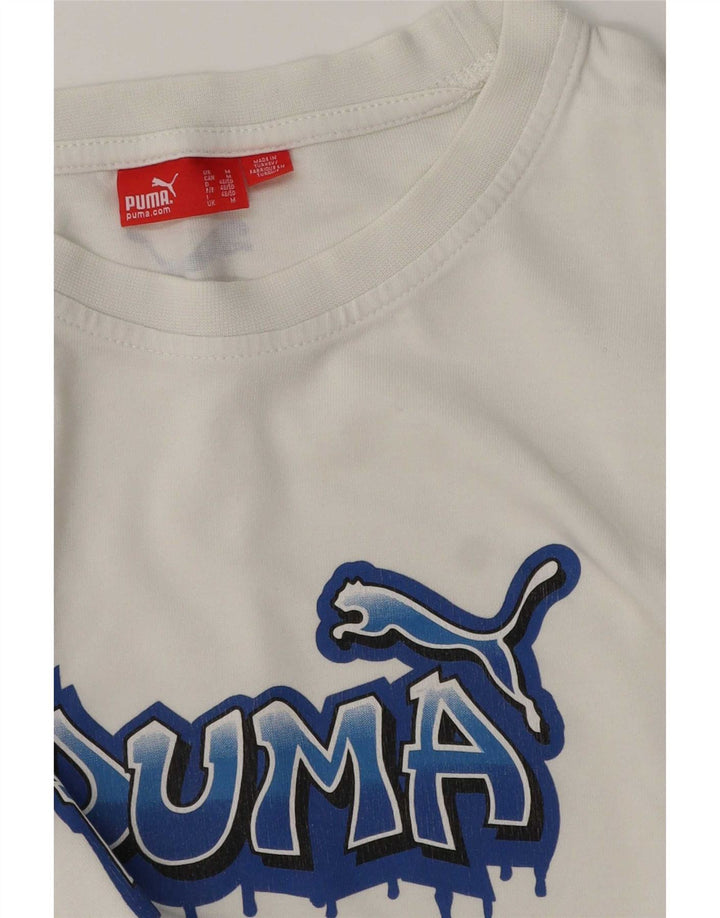 Puma Hombre Camiseta Gráfica Top Medium Blanco
