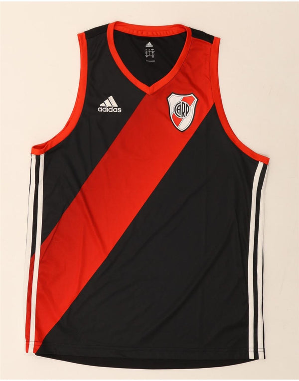 ADIDAS Hombre Carp Vest Top Grande Negro Colorblock