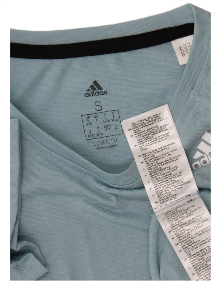 Adidas Mens Climalite Camiseta Top UK 8/10 Pequeño Azul Poliéster