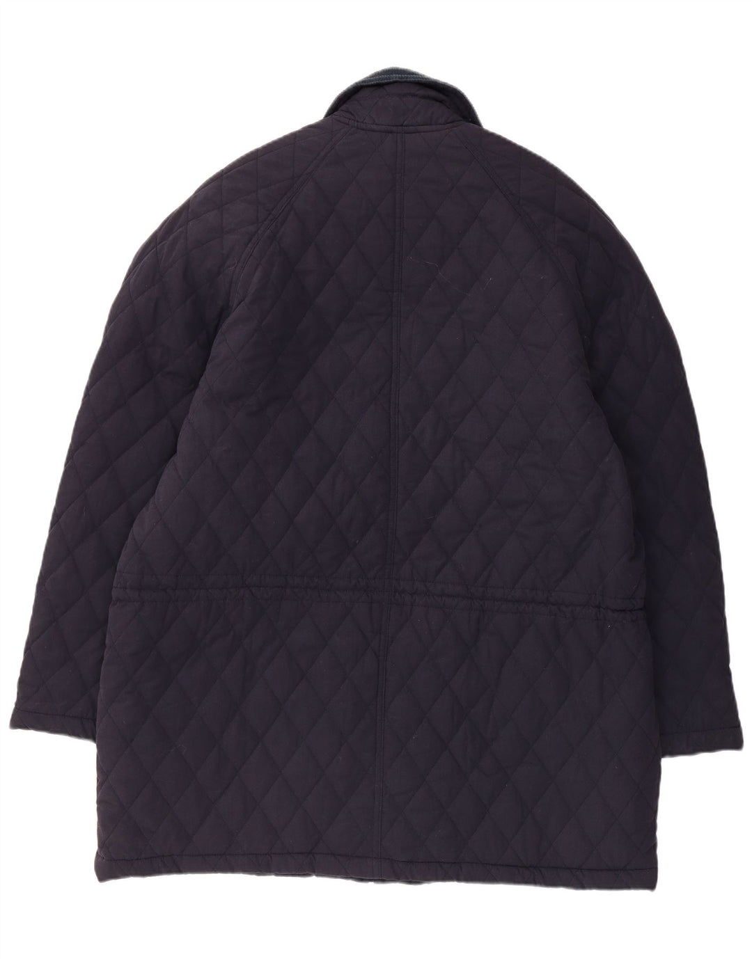 Vintage hombres chaqueta acolchada Reino Unido 42 XL poliéster azul marino
