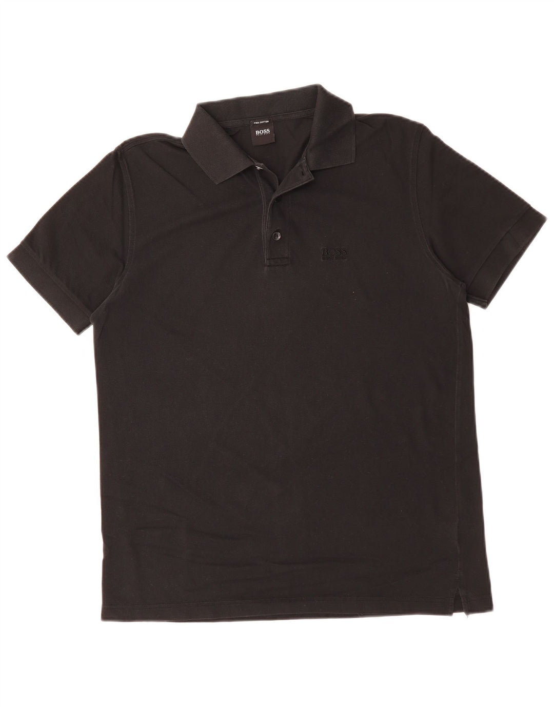 Polo Hugo Boss Hombre Algodón Negro Medio