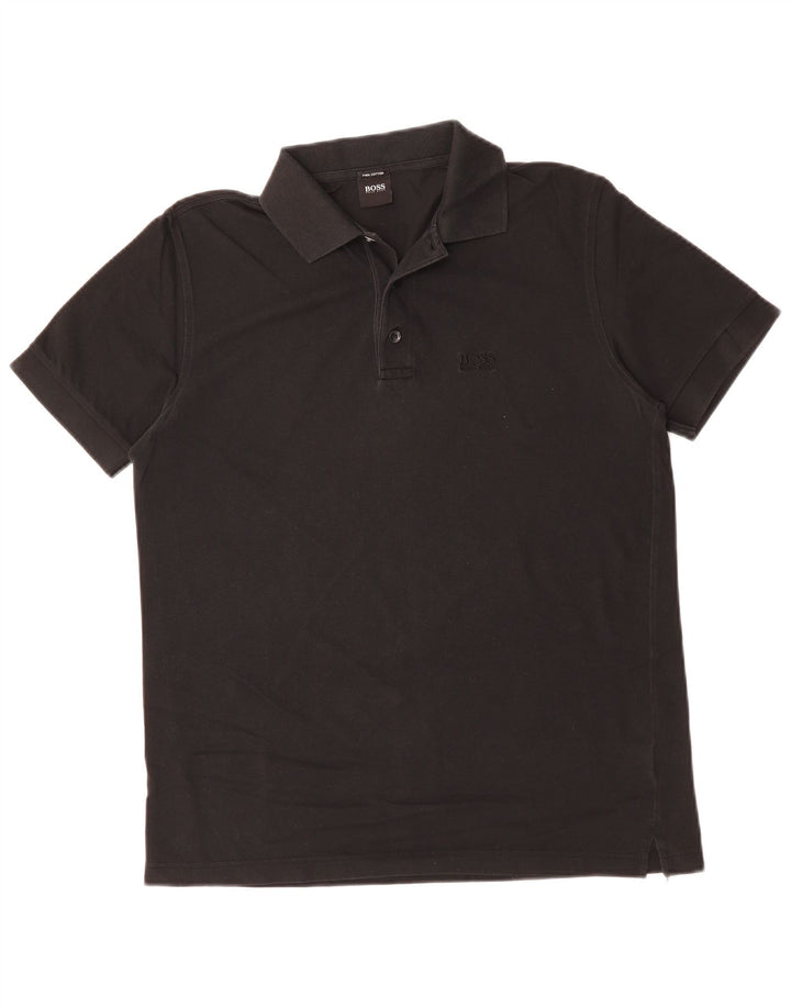 Polo Hugo Boss Hombre Algodón Negro Medio