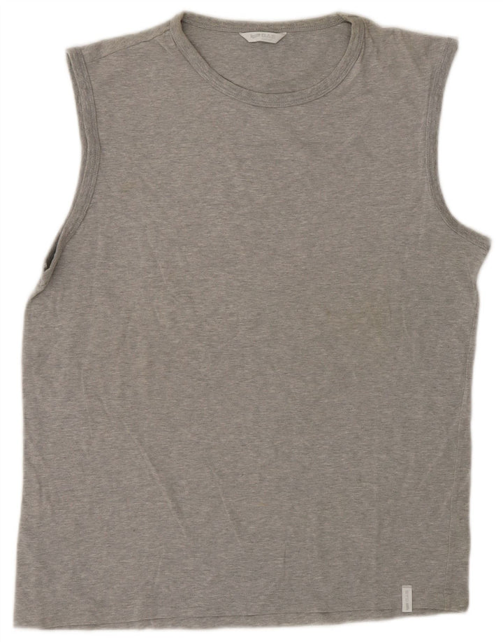 Levi's Camiseta sin mangas para hombre de algodón moteado gris grande grande
