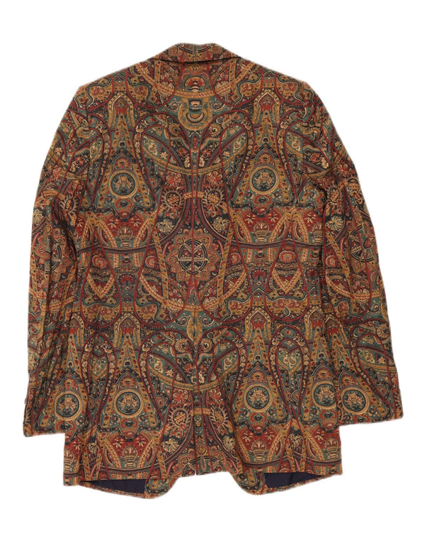 VINTAGE Chaqueta Blazer de 3 botones para hombre Reino Unido 36 Pequeño Paisley multicolor