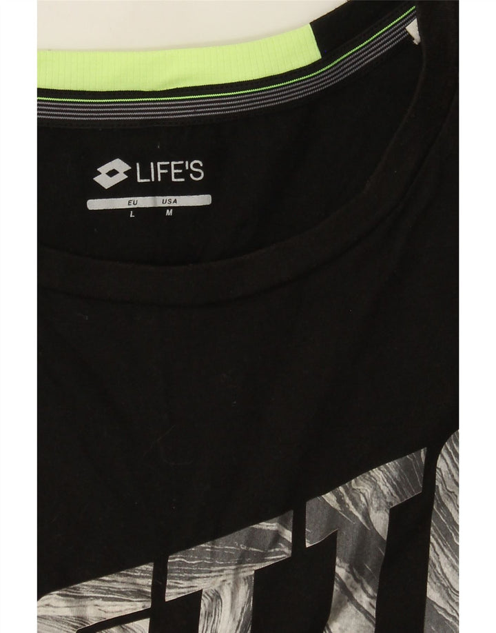 Lotto Life's Graphic Chaleco Superior Negro Mediano para Hombre