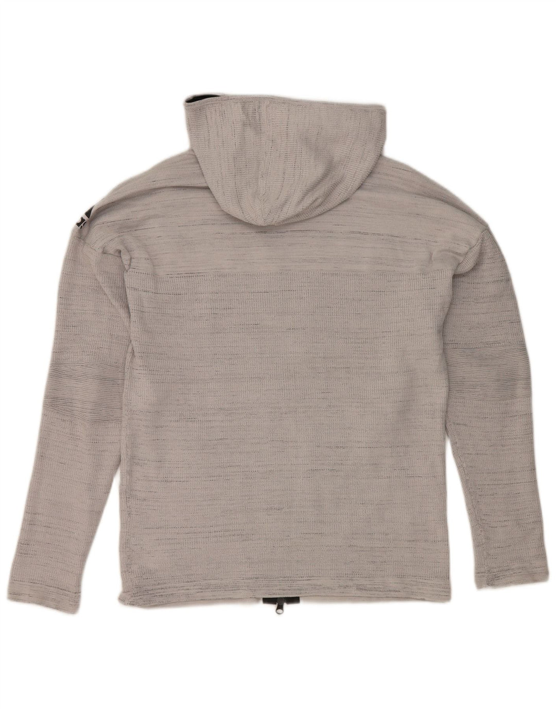 Adidas Sudadera con capucha y cremallera para hombre Poliéster a rayas gris medio