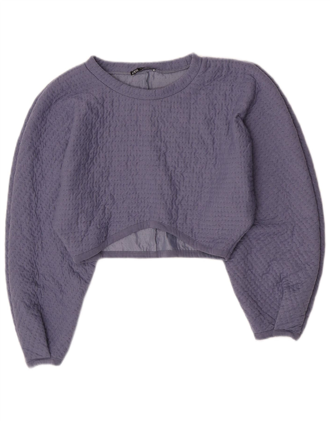 Zara Mujer Crop Blusa Top Reino Unido 44 Grande Púrpura