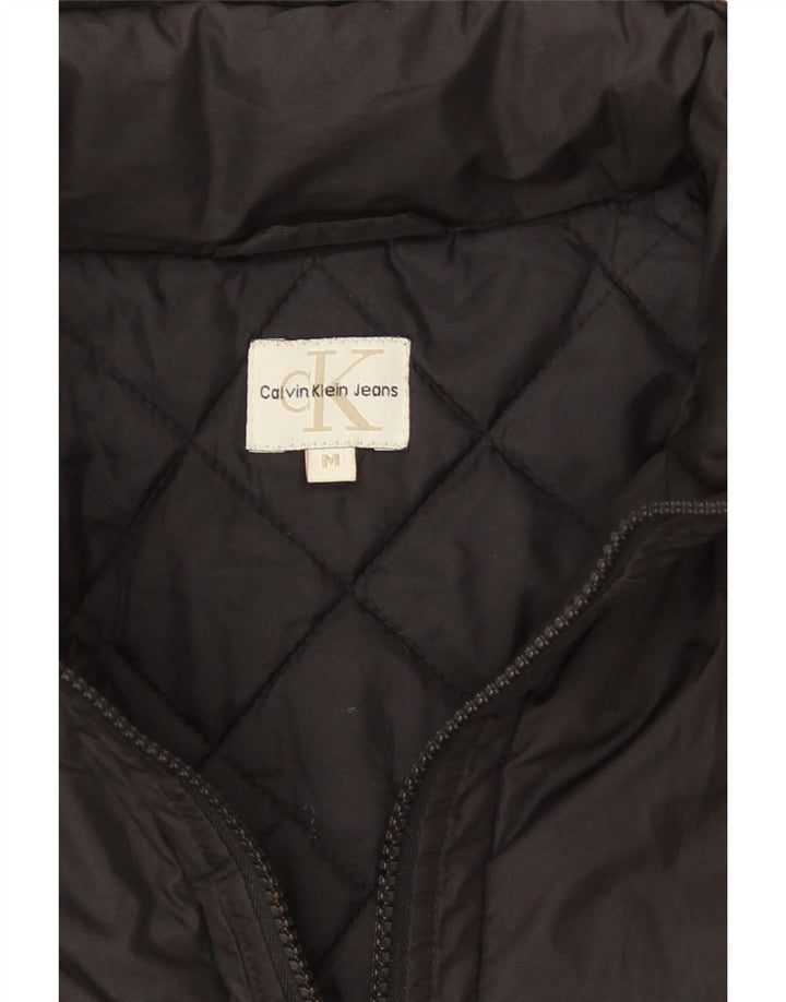 Calvin Klein Chaqueta acolchada para mujer UK 12 Mediana Poliéster negro