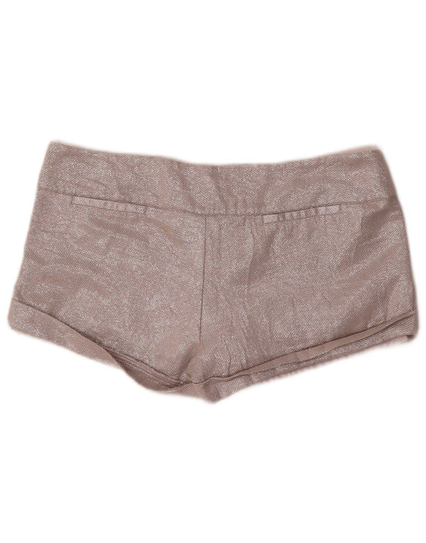 Zara Mujer Trafaluc Hot Pants EU 40 Medium W30 Algodón Plata