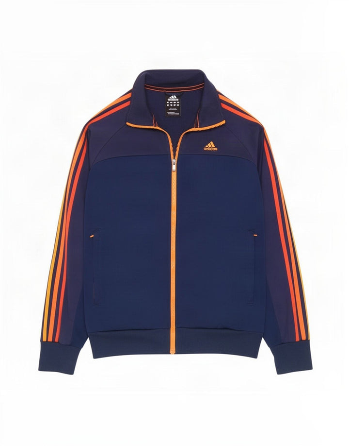 Adidas Hombre Chándal Top Chaqueta Pequeña Azul Marino Poliéster