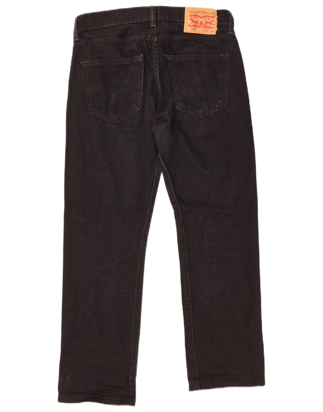 LEVI'S Jeans rectos 501 para hombre W30 L26 Algodón negro