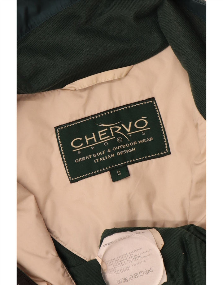 Chervo Chaqueta cortavientos estampada para hombre UK 36 Small Verde Colorblock