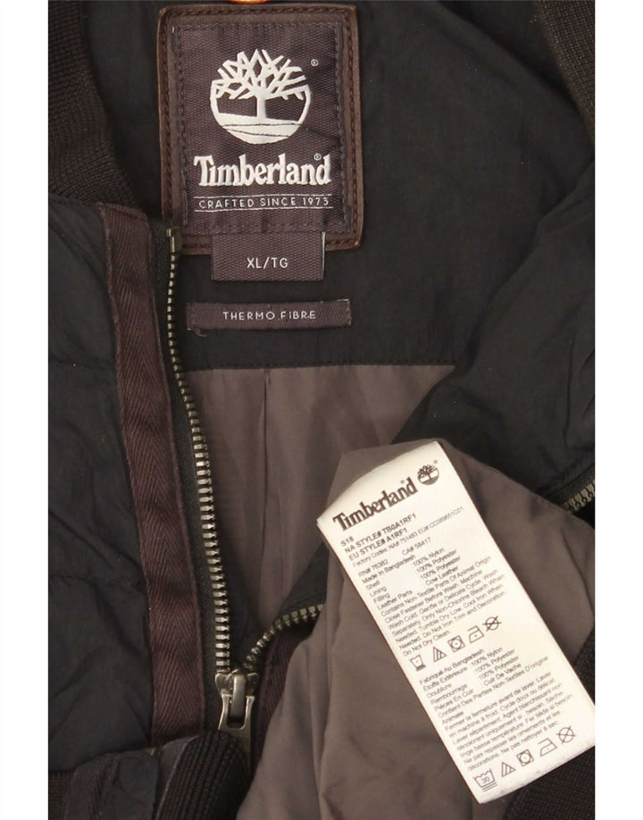 Timberland Chaqueta acolchada para hombre UK 42 XL Nylon negro