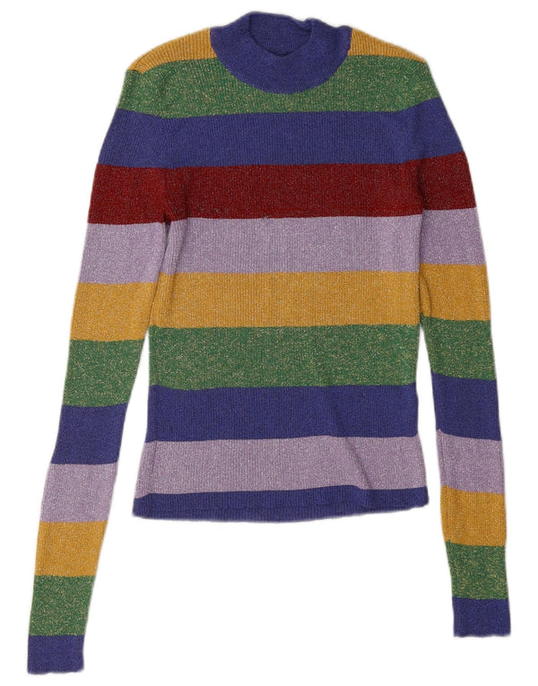 Zara Mujer Blusa Top UK 10 Small Multicolor Rayas