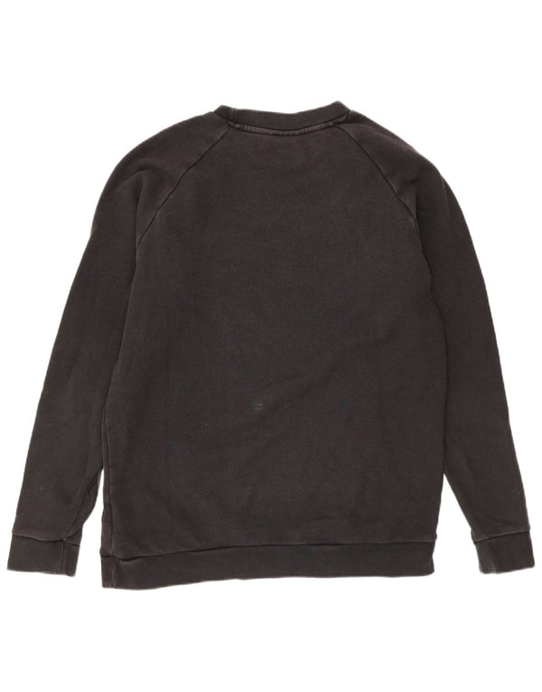 Adidas Hombre Sudadera Gráfica Jumper Grande Algodón Negro