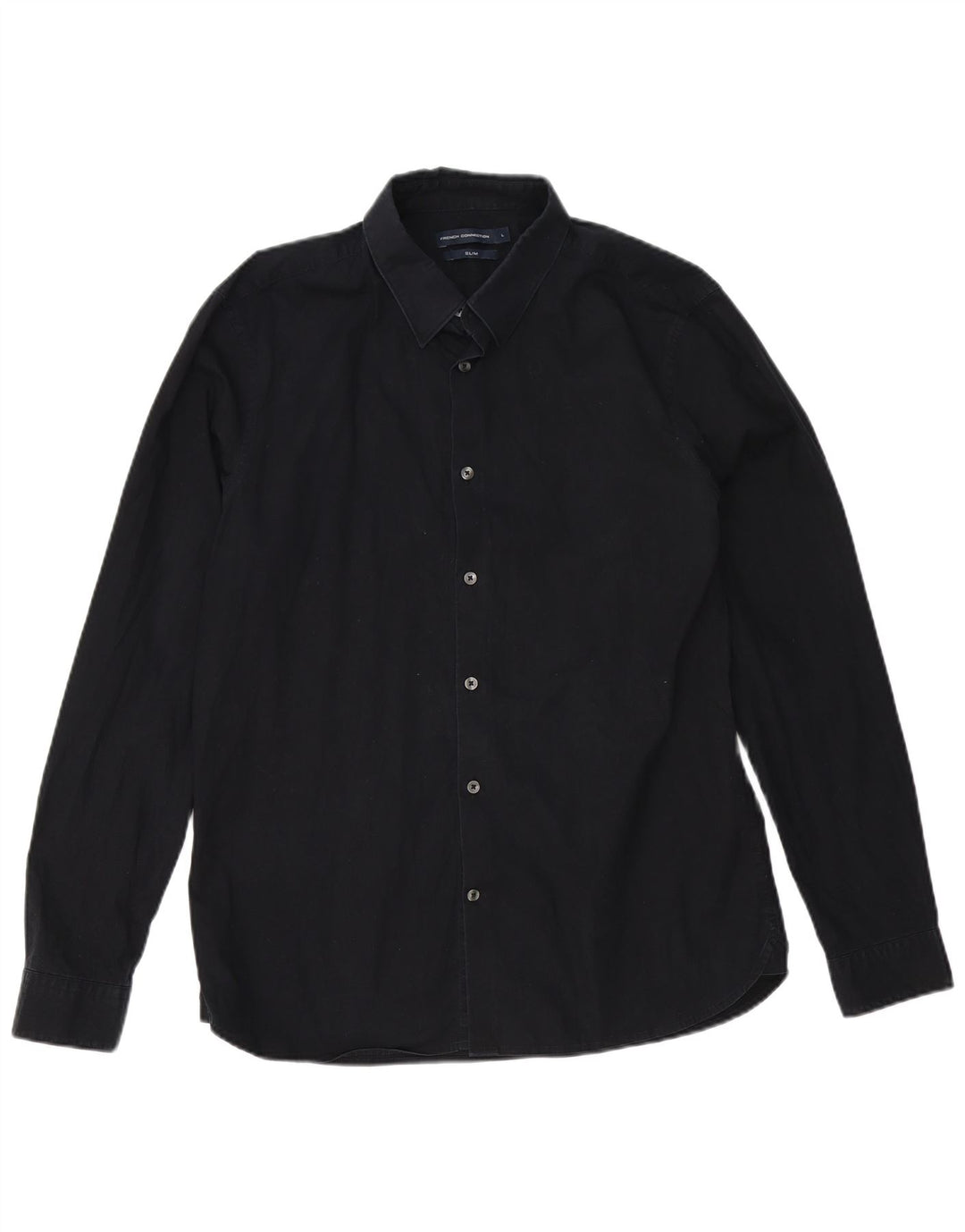 Camisa ajustada para hombre de French Connection, talla grande, de algodón azul marino