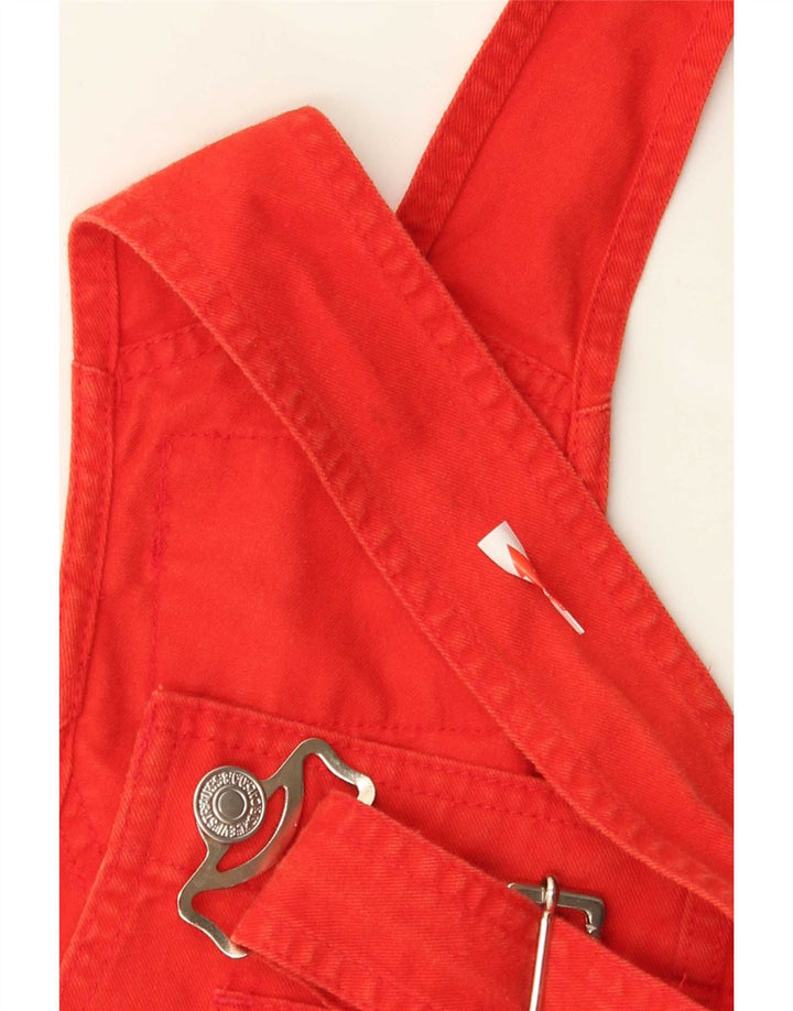 Levi's Pantalones Cortos De Mezclilla Con Peto Para Mujer Grande W36 Algodón Rojo