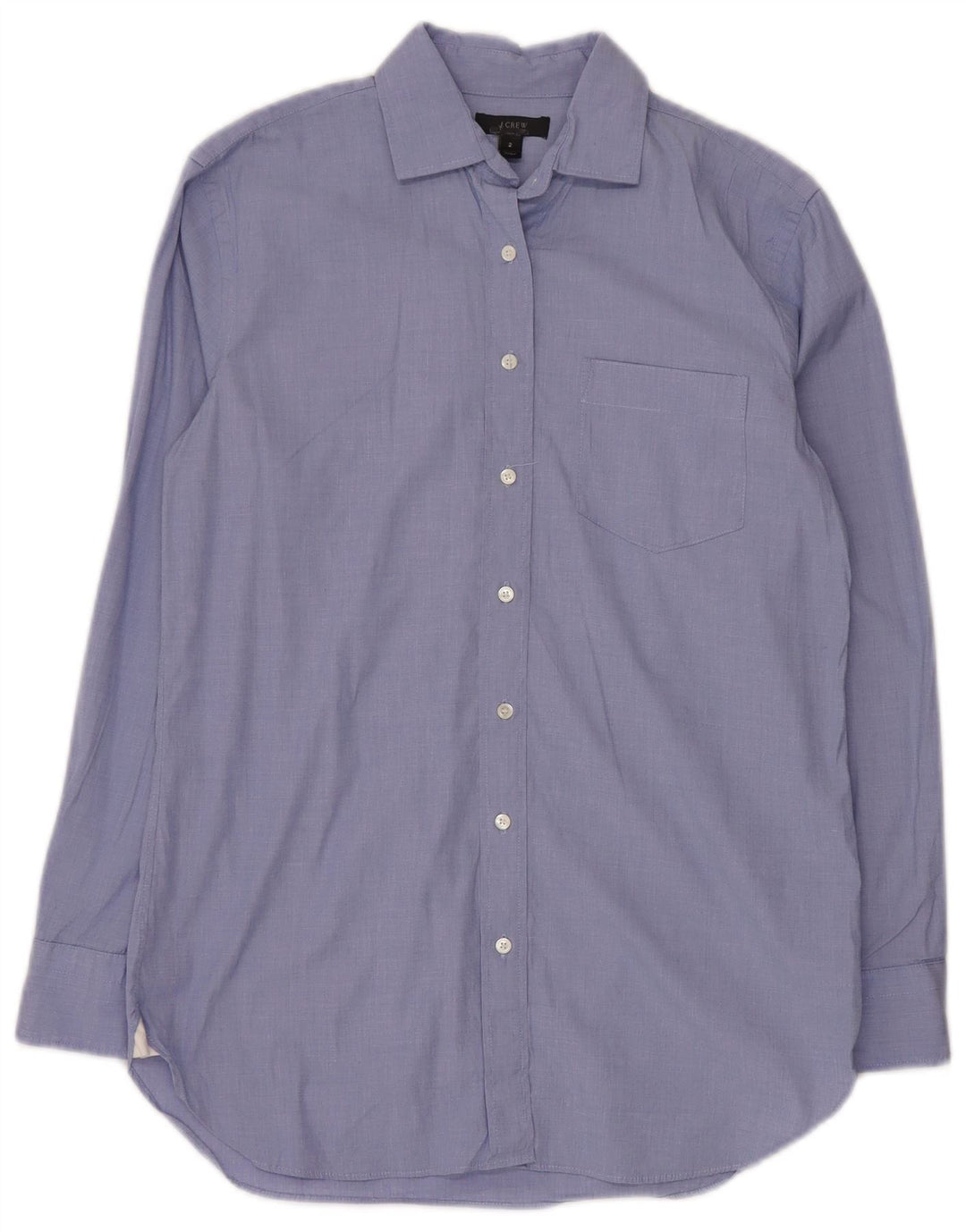 J. Crew Camisa larga extragrande para mujer US 2 XS Algodón azul